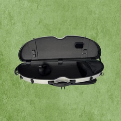 ארגז כסוף חצי עגול half round לכינור 4/4 מקרבון עם תווים
