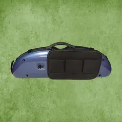 ארגז כחול חצי עגול half round לכינור 4/4 מקרבון עם תיק תווים