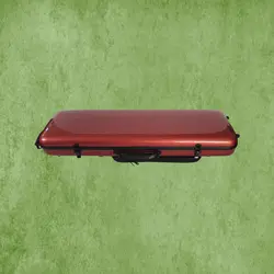 ארגז אדום מלבני לכינור 4/4 מקרבון עם תיק תווים