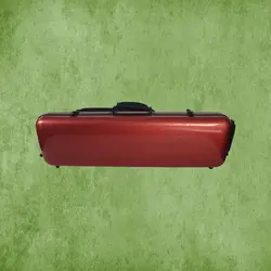 ארגז אדום מלבני לכינור 4/4 מקרבון עם תיק תווים