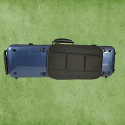 ארגז כחול מלבני לכינור 4/4 מקרבון עם תיק תווים