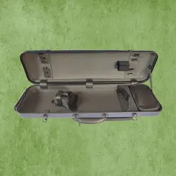 ארגז כחול מלבני לכינור 4/4 מקרבון עם תיק תווים