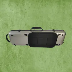 ארגז כסוף מלבני לכינור 4/4 מקרבון עם תיק תווים