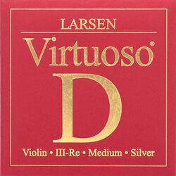 מיתר לכינור רה סילבר לרסן וירטואוזו מדיום Larsen Virtuoso Violin - D Silver (medium) SV226132