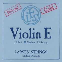 מיתר מי לכינור לרסן אוריג'ינל גולד מדיום 4/4 Larsen Original Violin - E Gold ball end (medium) SV225106