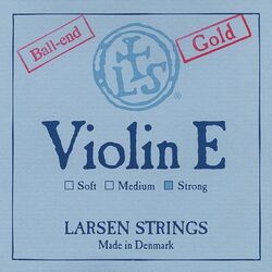 מיתר מי לכינור לרסן אוריג'ינל גולד סטרונג 4/4 Larsen Original Violin - E Gold ball end (strong) SV225107