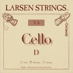 מיתר רה לצ'לו לרסן אוריג'ינל מדיום 3/4 Larsen Original Cello D (medium) SC332122