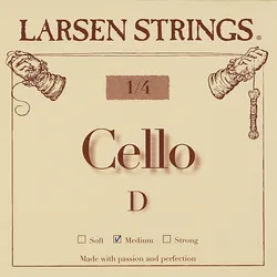 מיתר רה לצ'לו לרסן אוריג'ינל מדיום 1/4 Larsen Original Cello D (medium) SC332322
