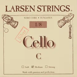 מיתר דו לצ'לו לרסן אוריג'ינל מדיום 1/8 Larsen Original Cello C Silver (medium) SC332442