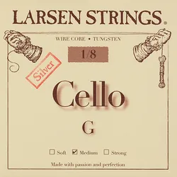 מיתר סול לצ'לו לרסן אוריג'ינל מדיום 1/8 Larsen Original Cello G Silver (medium) SC332432