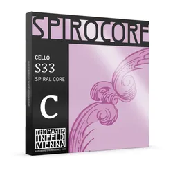 מיתר דו טונגסטן לצ'לו טומסטיק ספירוקור 4/4 Thomastik Spirocore Cello C Tungsten Wound MEDIUM S33