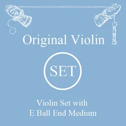 סט מיתרים לכינור לרסן אוריג'ינל מדיום 4/4 Original Violin set with E ball end medium