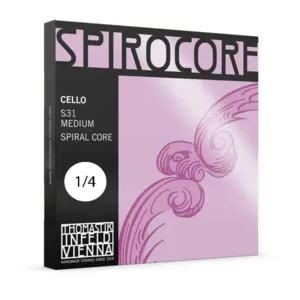 סט מיתרים לצ'לו ספירוקור 1/4 Thomastik Spirocore Cello medium, heavy, light S779