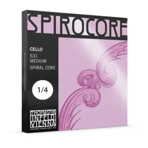 סט מיתרים לצ'לו ספירוקור 1/4 Thomastik Spirocore Cello medium, heavy, light