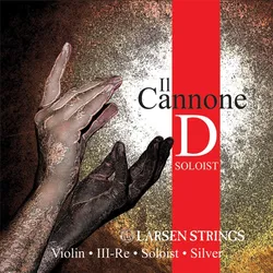 מיתר רה לרסן יל קנונה סולואיסט סילבר Larsen Il Cannone Violin - D Silver (soloist)