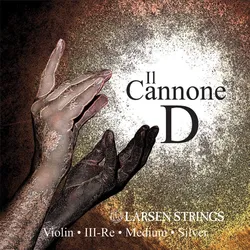 מיתר רה לרסן יל קנונה סילבר מדיום Larsen Il Cannone Violin - D Silver(medium)