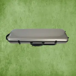 ארגז כסוף מלבני לכינור 4/4 מקרבון עם תיק תווים